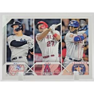 Aaron Judge Mike Trout 2023 Topps Batting Leaders Baseball Card